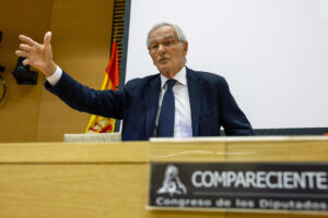 El exalcalde de Barcelona Xavier Trias comparece este lunes en la comisión de investigación del Congreso sobre la llamada Operación Cataluña. EFE/ Juan Carlos Hidalgo