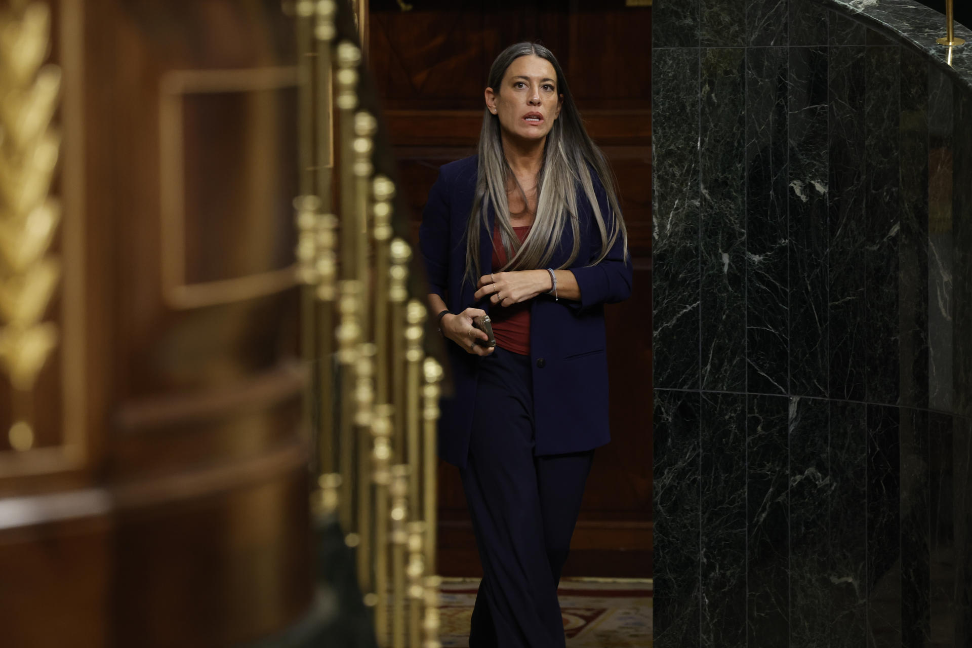 La portavoz de Junts Míriam Nogueras en un pleno del Congreso. EFE/Zipi Aragón
