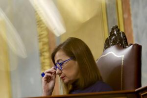 La presidenta del Congreso, Francina Armengol, durante un pleno. EFE/Juan Carlos Hidalgo