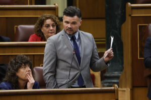El portavoz de ERC, Gabriel Rufián en una imagen de archivo en el Congreso. EFE/ Javier Lizón
