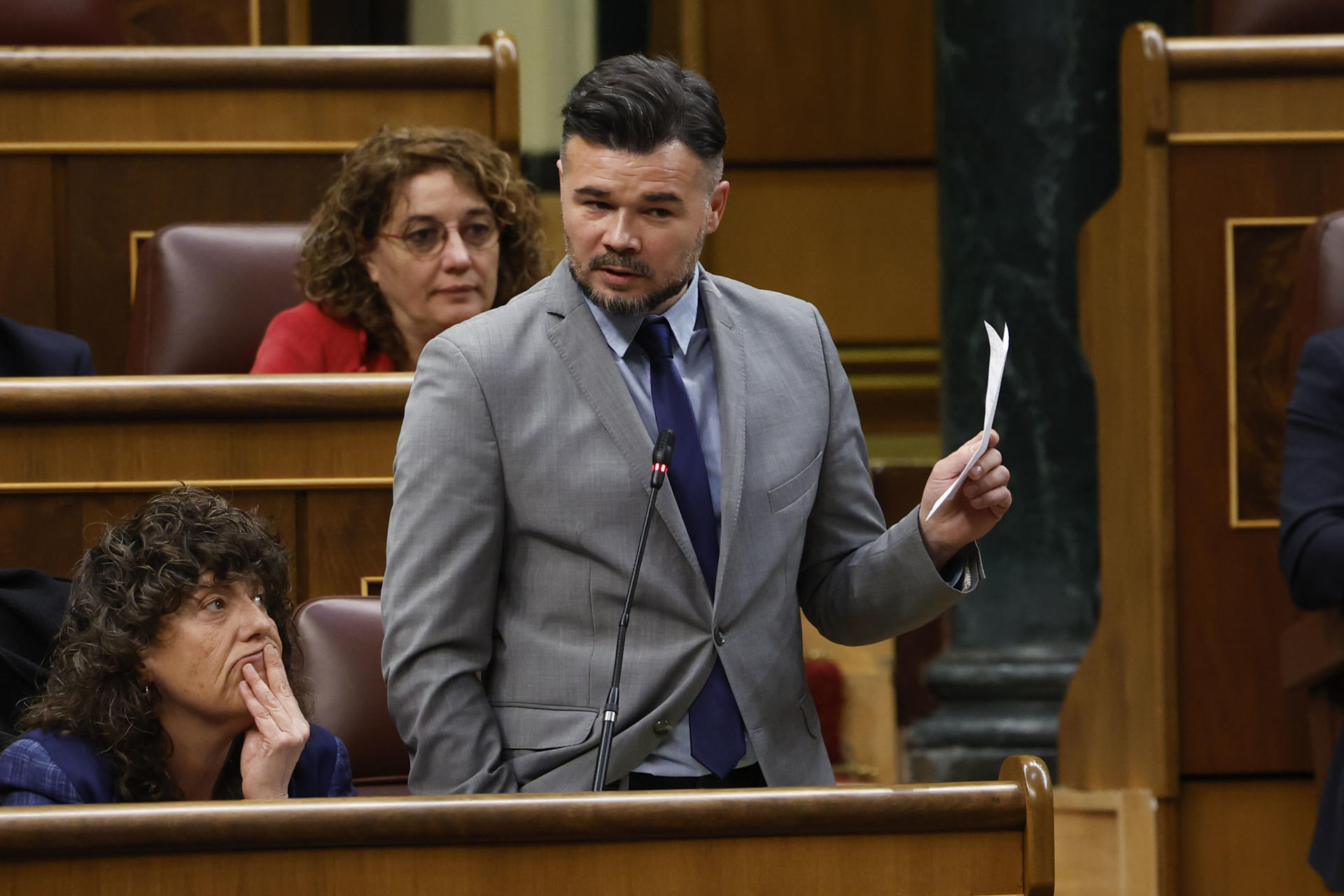 El portavoz de ERC, Gabriel Rufián en una imagen de archivo en el Congreso. EFE/ Javier Lizón