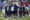 Los jugadores y el equipo técnico del Valencia celebran la victoria, al término del partido de LaLiga de fútbol que UD Las Palmas y Valencia CF han disputado en el Estadio de Gran Canaria. EFE/Elvira Urquijo