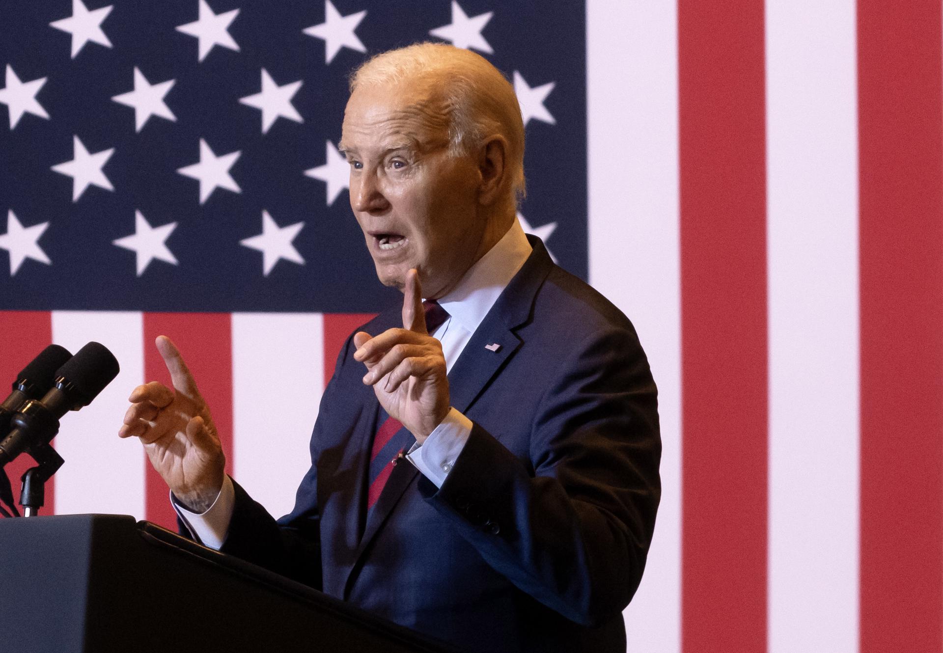 El expresidente estadounidense Joe Biden (2021-2025) en una foto de archivo. EFE/EPA/MICHAEL REYNOLDS