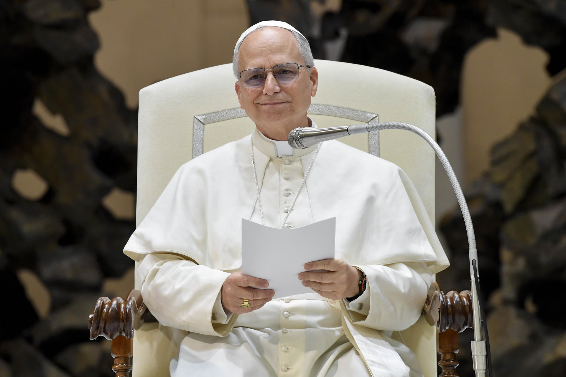 El papa León XIV recibe en audiencia a los peregrinos que participan en el Jubileo de las Iglesias Orientales, este miércoles. EFE/ Vatican Media