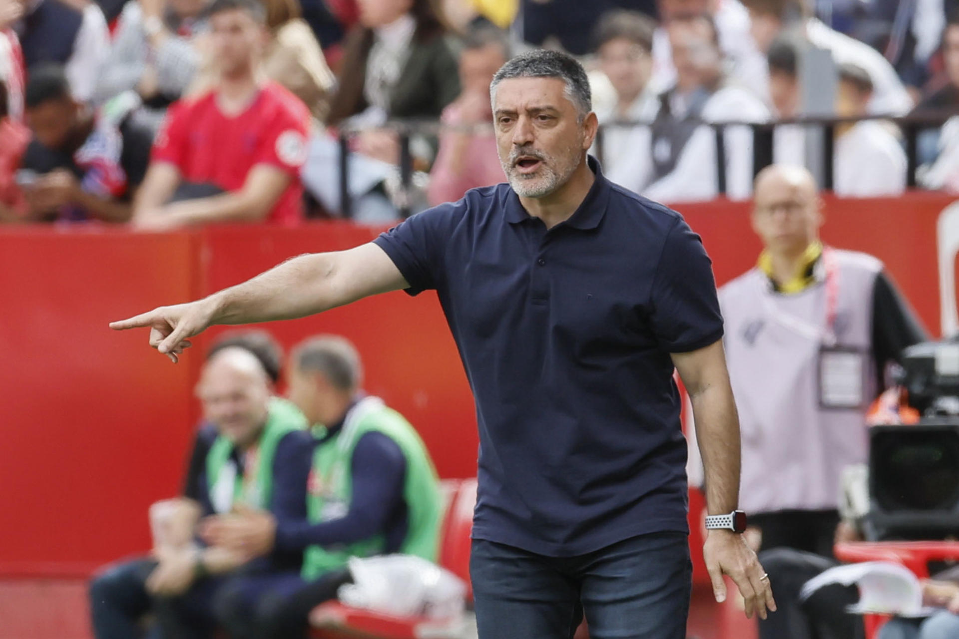 El exentrenador del Sevilla, Francisco García Pimienta, en el estadio Sánchez Pizjuán en foto de archivo de José Manuel Vidal