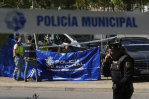 Vista de un furgón de la UIP (Unidad de Intervención Policial) en Madrid. EFE/ Mariscal