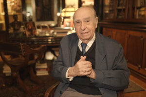 Captura de un video del expresidente de Uruguay Julio María Sanguinetti hablando en entrevista este 16 de mayo de 2025, en Montevideo (Uruguay). EFE/ Pablo Barrera