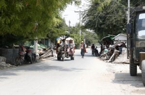 Fotografía de archivo, tomada el 27/04/2025, que muestra una calle de Sagaing en Birmania (Myanmar). EFE/EPA/NYEIN CHAN NAING