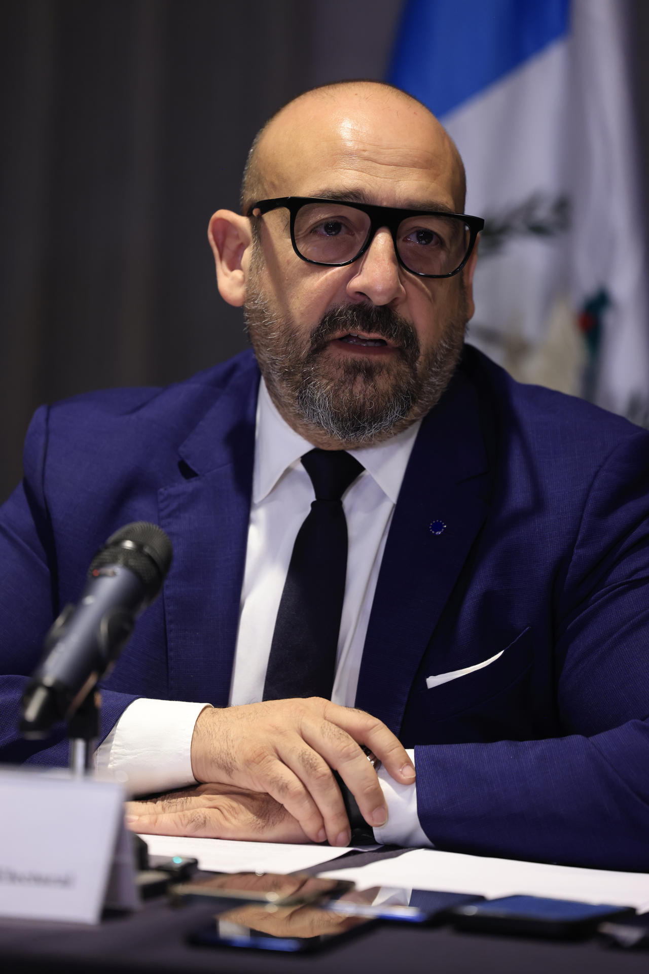 Jordi Cañas, jefe de la misión de seguimiento electoral de la Unión Europea, habla en una rueda de prensa este viernes, en Ciudad de Guatemala (Guatemala). EFE/ Stringer