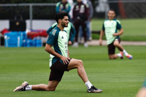 Raúl Jiménez de la selección mexicana en foto de archivo de Sáshenka Gutiérrez. EFE