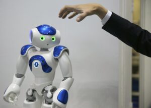 Imagen de archivo de un robot en una feria de Inteligencia Artificial. EFE/CHRISTOPHER JUE