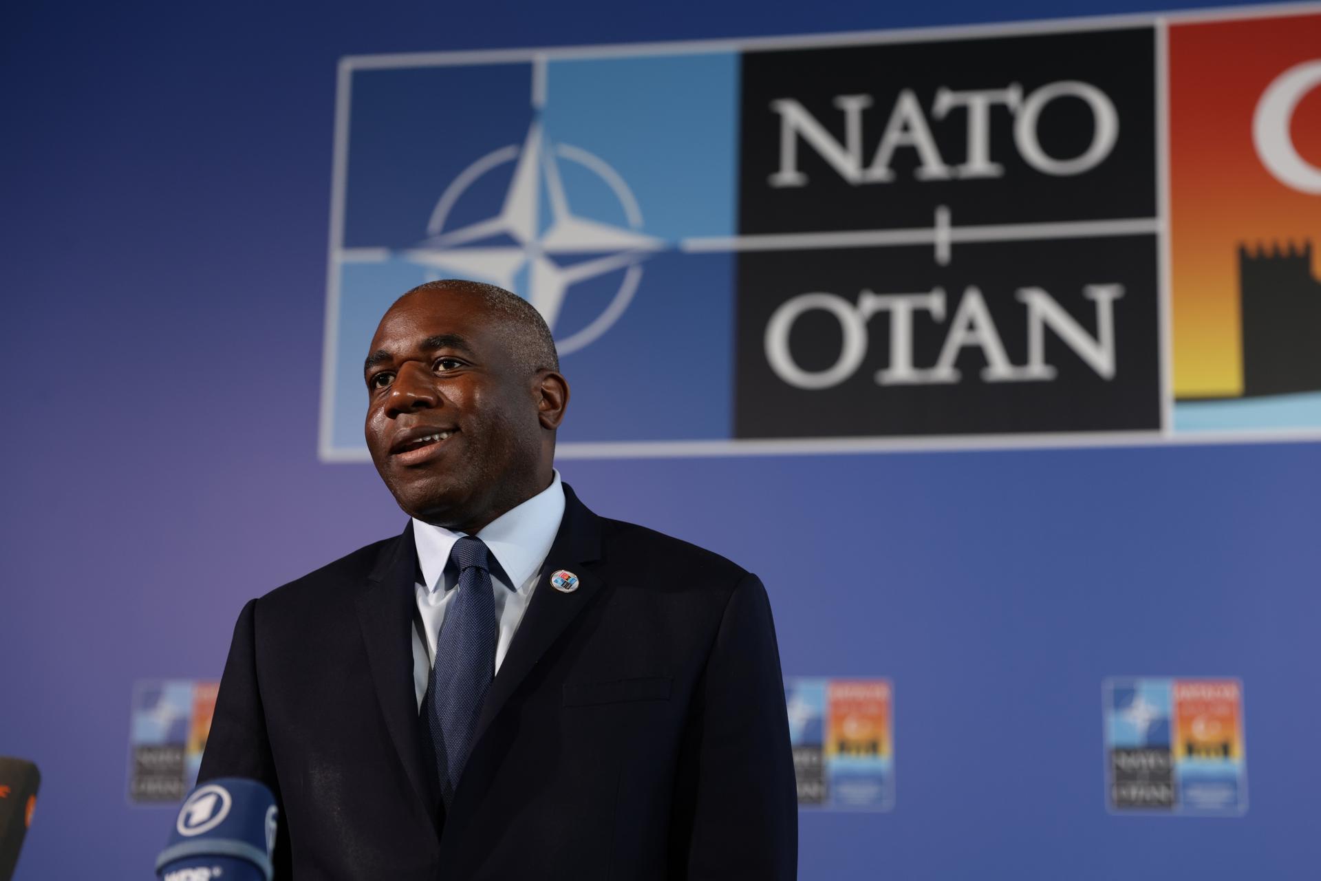 - El secretario de Relaciones Exteriores británico, David Lammy, EFE/EPA/ERDEM SAHIN
```
