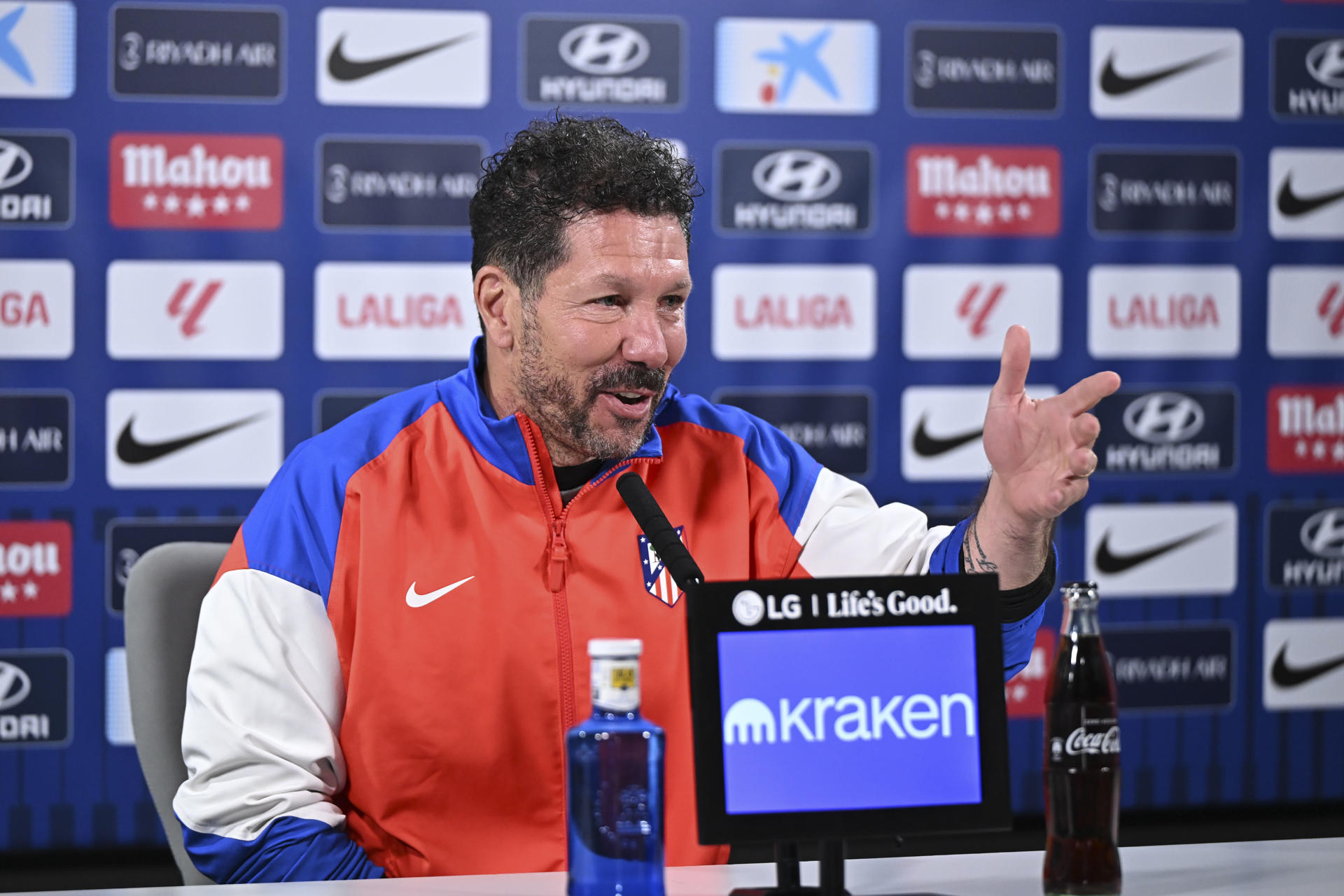 Simeone, durante la rueda de prensa. EFE/ Fernando Villar