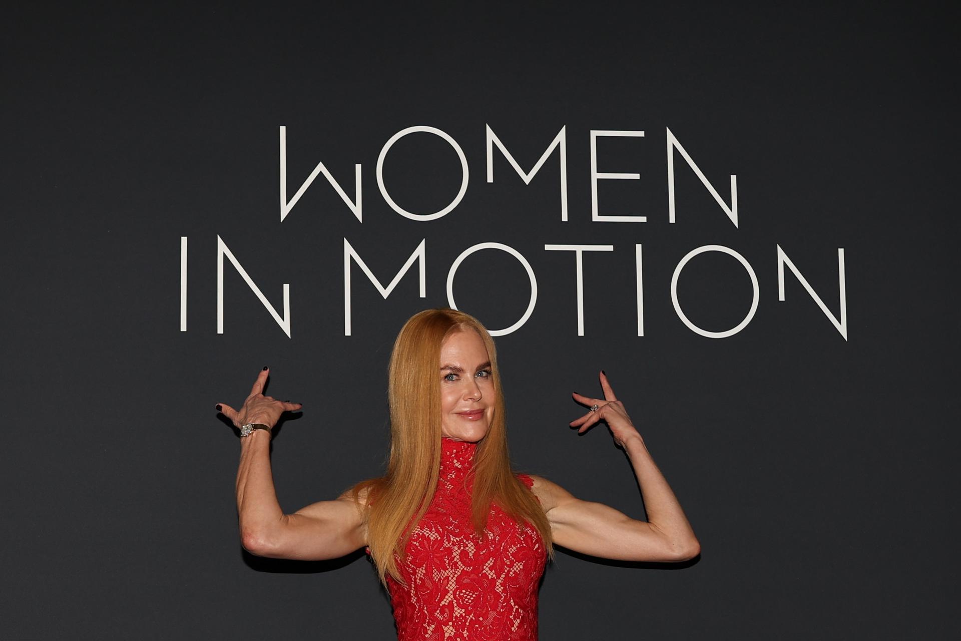 Nicole Kidman asiste al Premio 'Women in Motion' durante el 78º Festival anual de Cine de Cannes, en Cannes, Francia, el 18 de mayo de 2025. EFE/EPA/MOHAMMED BADRA