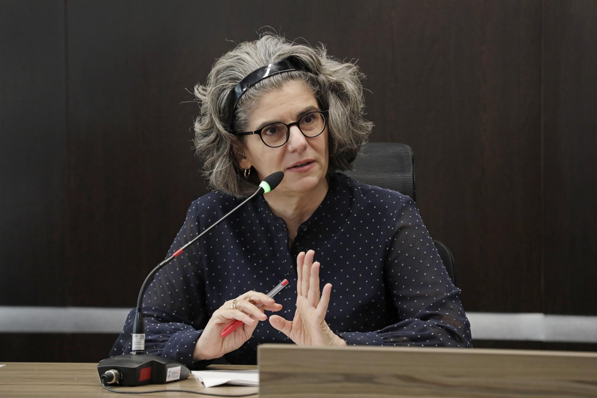 Foto de archivo de la magistrada de la Jurisdicción Especial para la Paz (JEP) Julieta Lemaitre. EFE/ Carlos Ortega