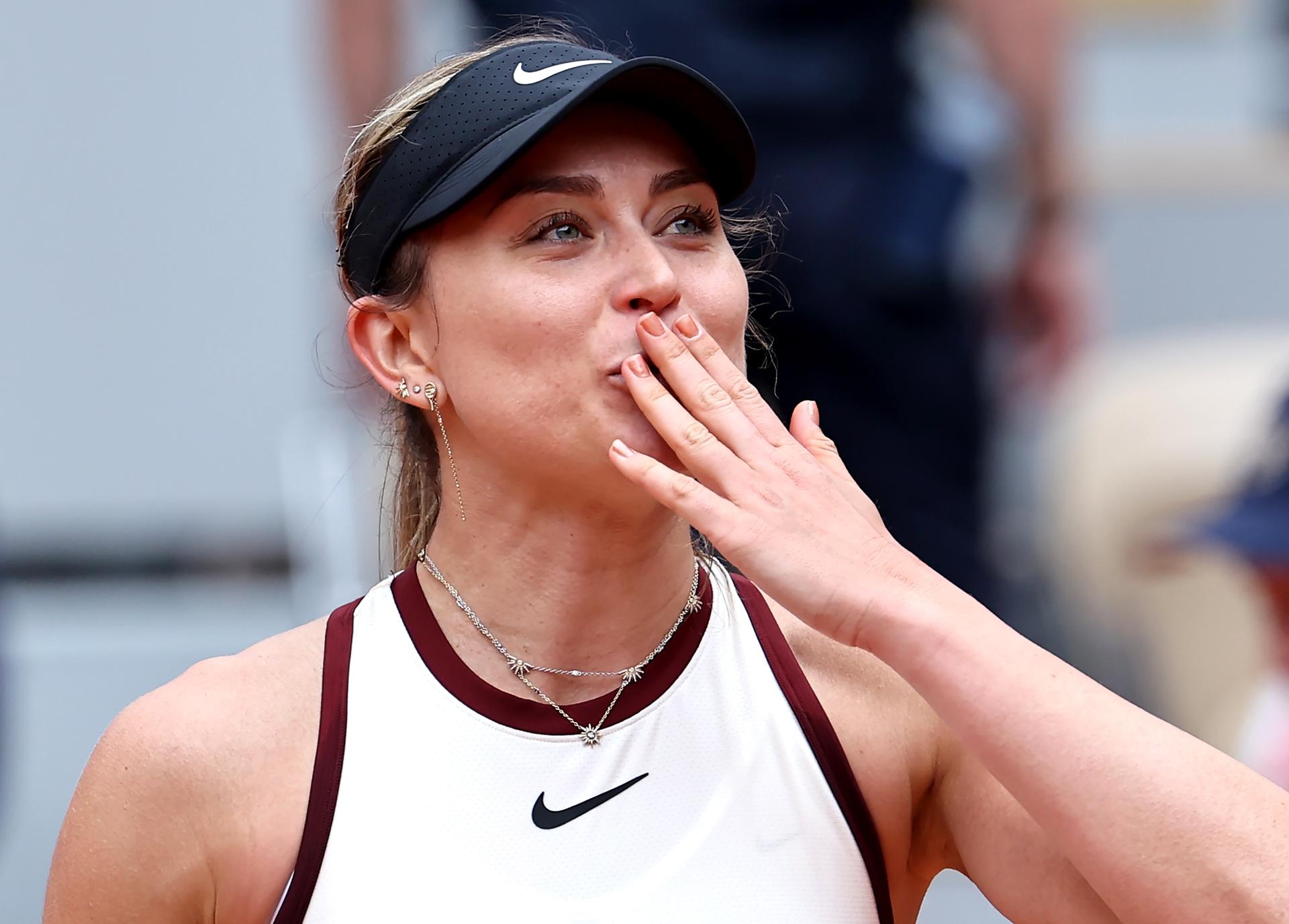 la española Paula Badosa, décima favorita, en Roland Garros. EFE/EPA/CHRISTOPHE PETIT TESSON