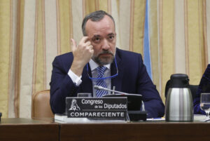 Francisco Martínez, el ex número dos de Interior detenido hoy, en una comparecencia en el Congreso el pasado mes de octubre. EFE/ Fernando Alvarado