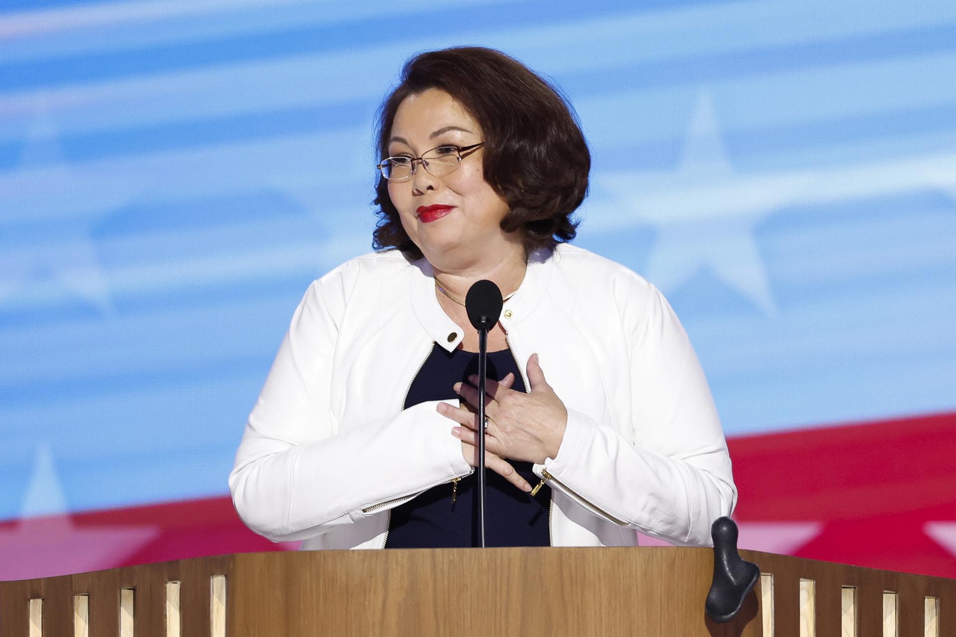 La senadora estadounidense Tammy Duckworth en una foto de archivo. EFE/EPA/CAROLINE BREHMAN