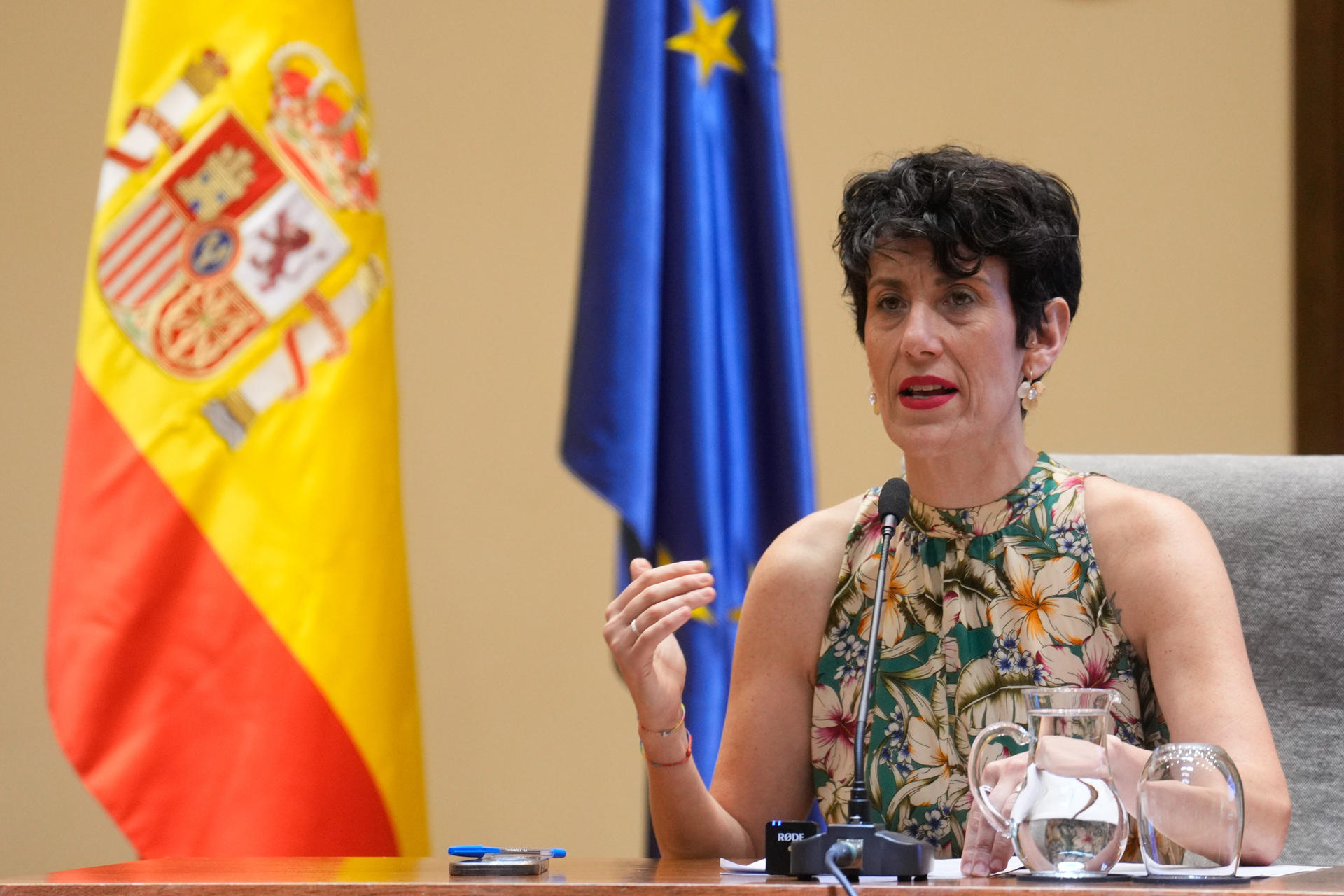 La ministra de Inclusión, Seguridad Social y Migraciones, Elma Saiz, pen una imagen de archivo. EFE/ Borja Sánchez-trillo
