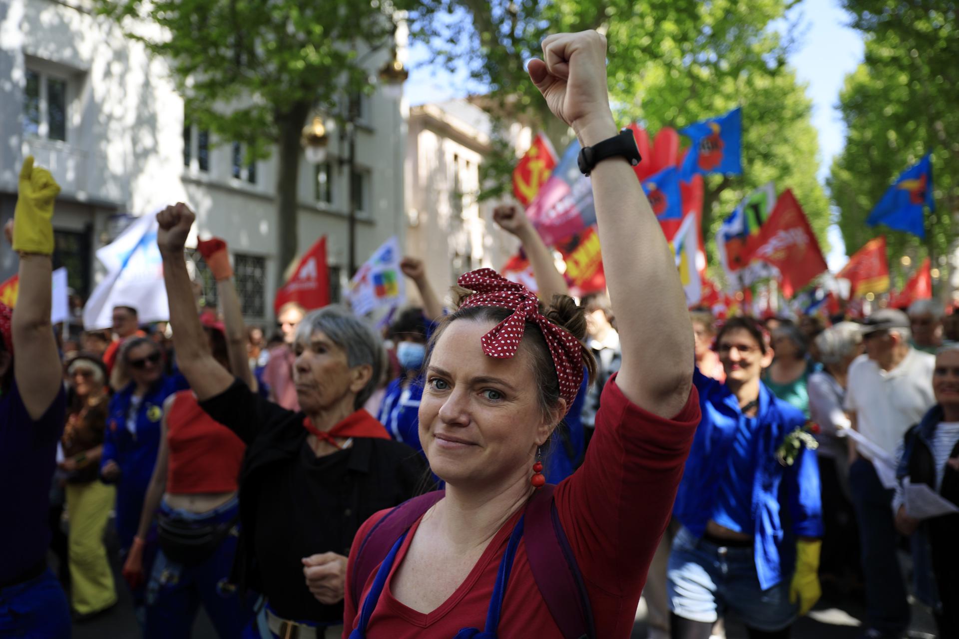 Manifestación por el Primero de Mayo en Narbona (Francia). EFE/EPA/GUILLAUME HORCAJUELO