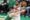 Mikal Bridges (d) domina el balón ante la marca de Payton Pritchard, de los Celtics. EFE/EPA/CJ GUNTHER
