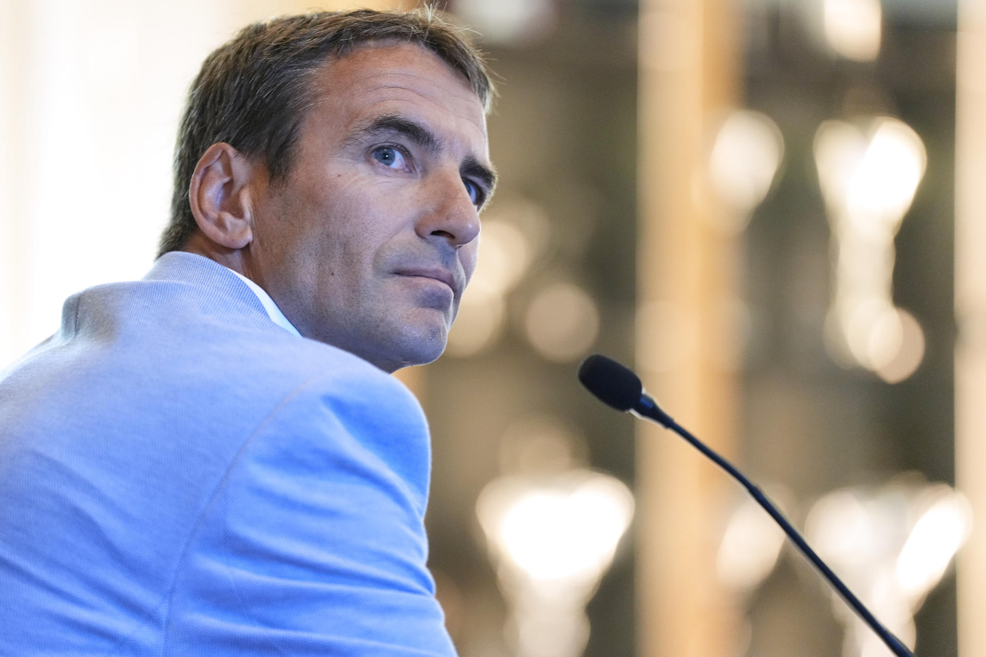 El extenista catalán Tommy Robredo ha sido presentado como nuevo director deportivo del Barcelona Open Banc Sabadell-Trofeo Conde de Godó, torneo de la categoría ATP 500 que se disputa sobre tierra batida en las instalaciones del RTC Barcelona-1899. EFE/Alejandro García