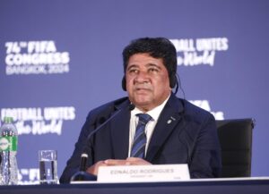 Fotografía de archivo del presidente de la Confederación Brasileña de Fútbol (CBF), Ednaldo Rodrigues, EFE/RUNGROJ YONGRIT