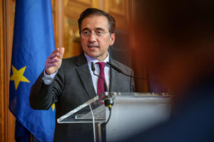 BRUSELAS, 20/05/2025.- El ministro de Exteriores, Jose Manuel Albares, EFE/Pablo Garrigós