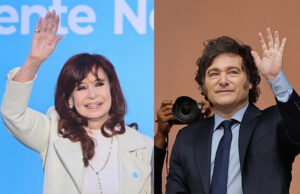 Combo de fotografías de archivo que muestra a la expresidenta Cristina Fernández (2007-2015) (i) y al presidente de Argentina, Javier Milei. EFE/ARCHIVO