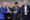 El presidente interino de Seat, Markus Haupt (d), junto al presidente de la Generalitat, Salvador Illa (2d), el ministro de Industria y Turismo, Jordi Hereu (2i), y el alcalde de Barcelona, Jaume Collboni (i), durante el acto de celebración del 75 aniversario de la compañía automovilística Seat, celebrado en el marco del salón Automobile Barcelona. EFE/Enric Fontcuberta
