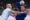 El jugador del FC Barcelona, Makuc (d), intente superar al defensor del OTP Bank Pick Szeged durante el encuentro de vuelta de los play off de la EHF que disputan hoy jueves FC Barcelona y OTP Bank Pick Szeged en el Palau Blaugrana, en Barcelona. EFE / Alejandro García.
