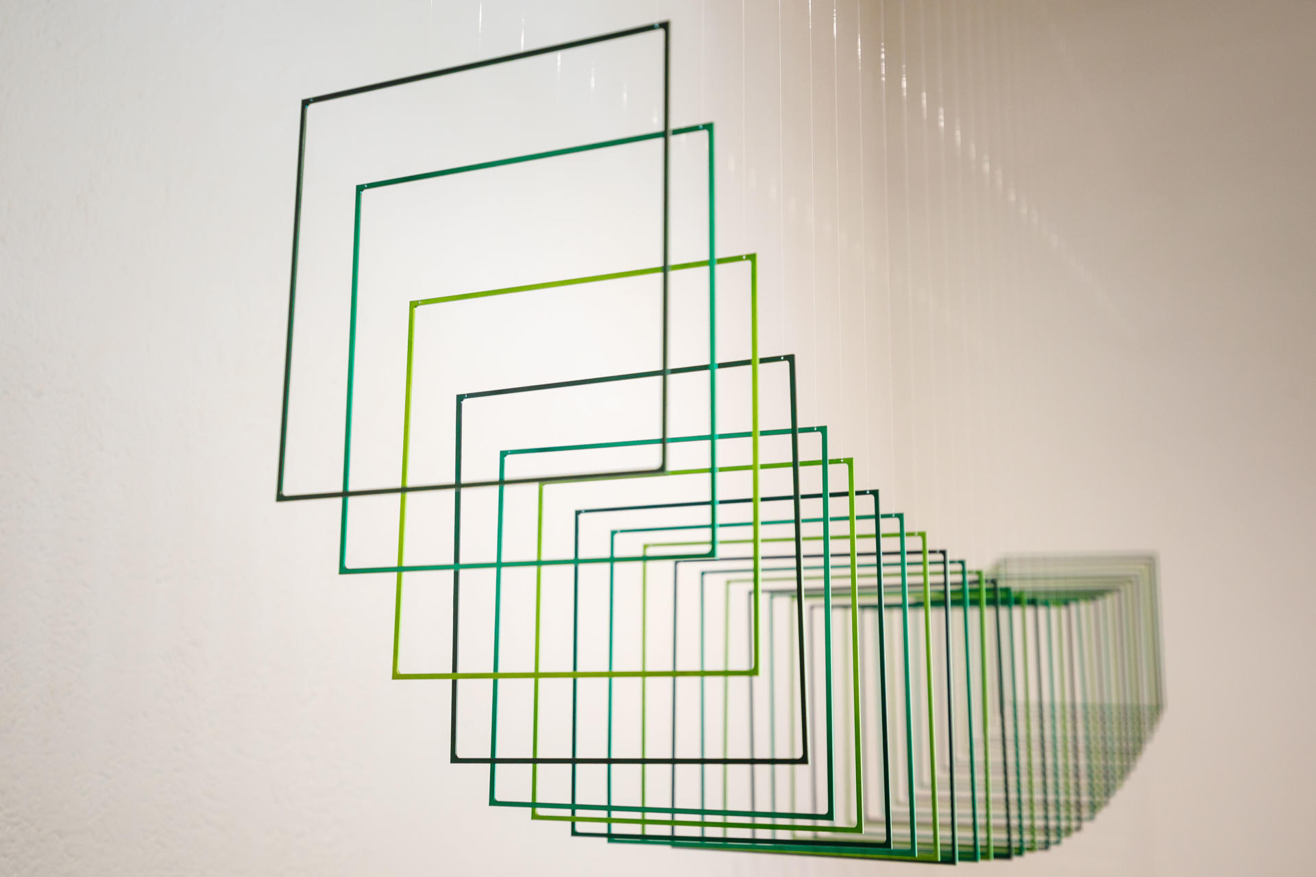 Fotografía de una obra del artista venezolano Elías Crespín este miércoles, durante su exposición 'CONTINUUM' en Caracas (Venezuela). EFE/ Miguel Gutiérrez