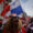 Una mujer participa en la manifestación del Primero de Mayo este jueves, en Ciudad de Panamá (Panamá).