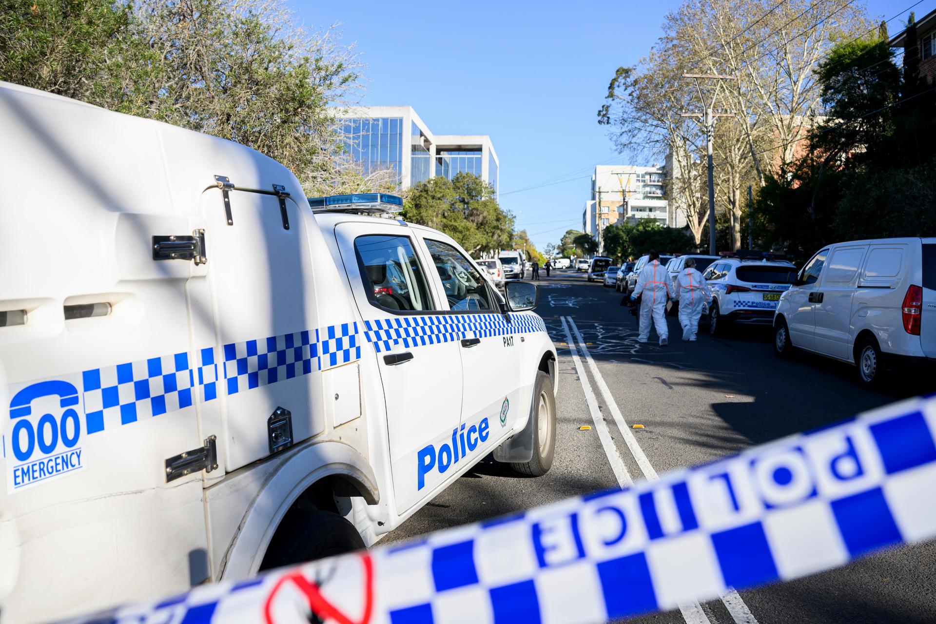 Fotografía de archivo, tomada el 25/08/2024, que muestra un despliegue policial en un caso de asesinato en Sídney, Australia. EFE/EPA/BIANCA DE MARCHI AUSTRALIA AND NEW ZEALAND OUT