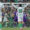 Los jugadores del Betis durante el calentamiento previo al partido de ida de las semifinales de la Liga Conferencia que Real Betis y ACF Fiorentina disputan este jueves en el estadio Benito Villamarín, en Sevilla. EFE/Julio Muñoz