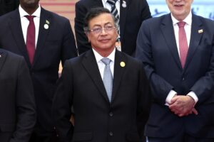 Fotografía del presidente colombiano Gustavo Petro en la reunión ministerial del Foro China-CELAC en Beijing, China, el 13 de mayo de 2025. EFE/FLORENCE LO / POOL
