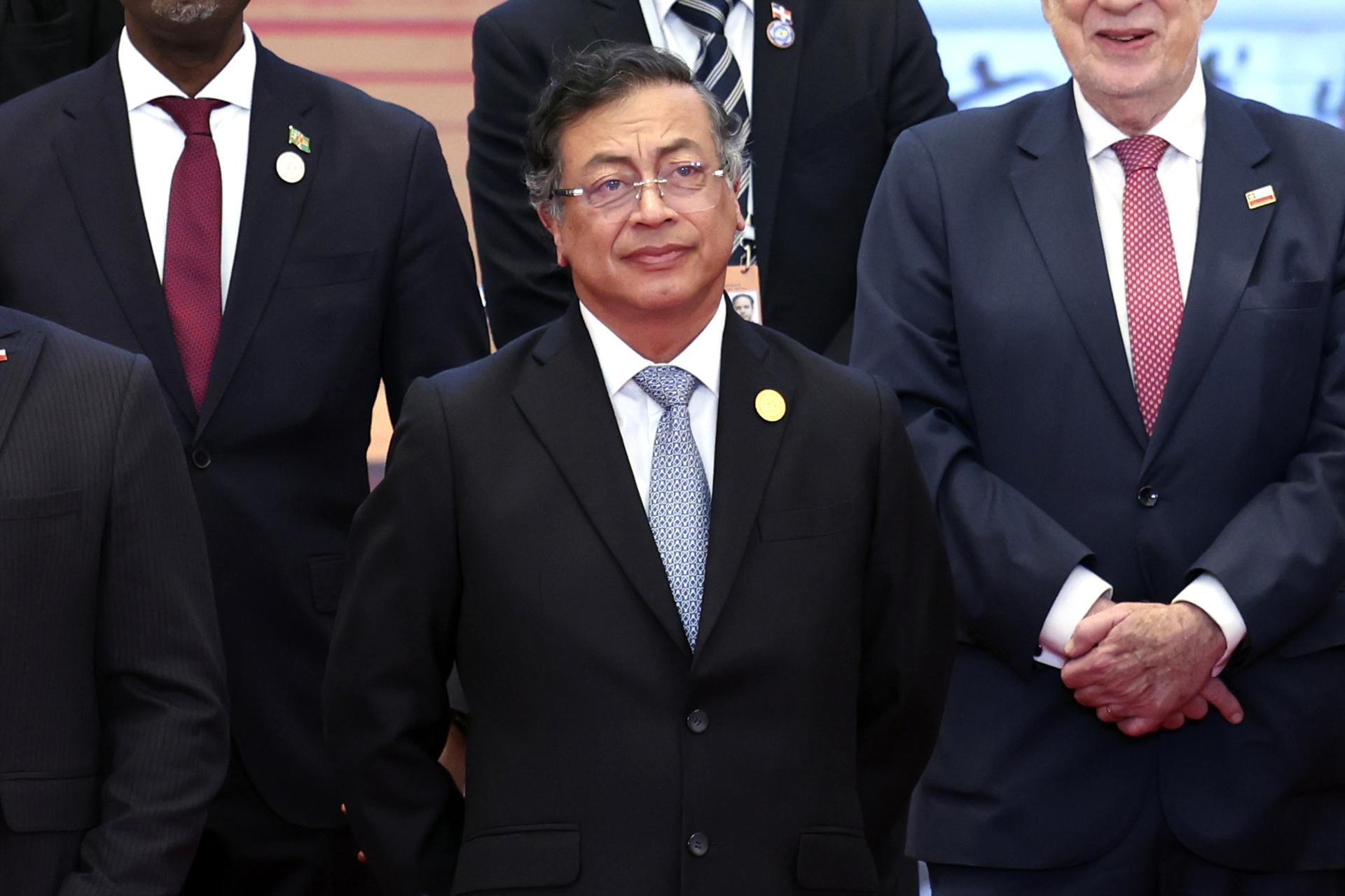 Fotografía del presidente colombiano Gustavo Petro en la reunión ministerial del Foro China-CELAC en Beijing, China, el 13 de mayo de 2025. EFE/FLORENCE LO / POOL