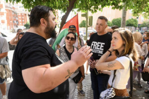 La secretaria general de Podemos, Ione Belarra, este sábado en Sevilla. EFE/ Raúl Caro