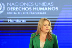 La representante de la Oficina de la Alta Comisionada de Naciones Unidas para los Derechos Humanos en Honduras, Isabel Albaladejo, en una foto de archivo. EFE/ Gustavo Amador
