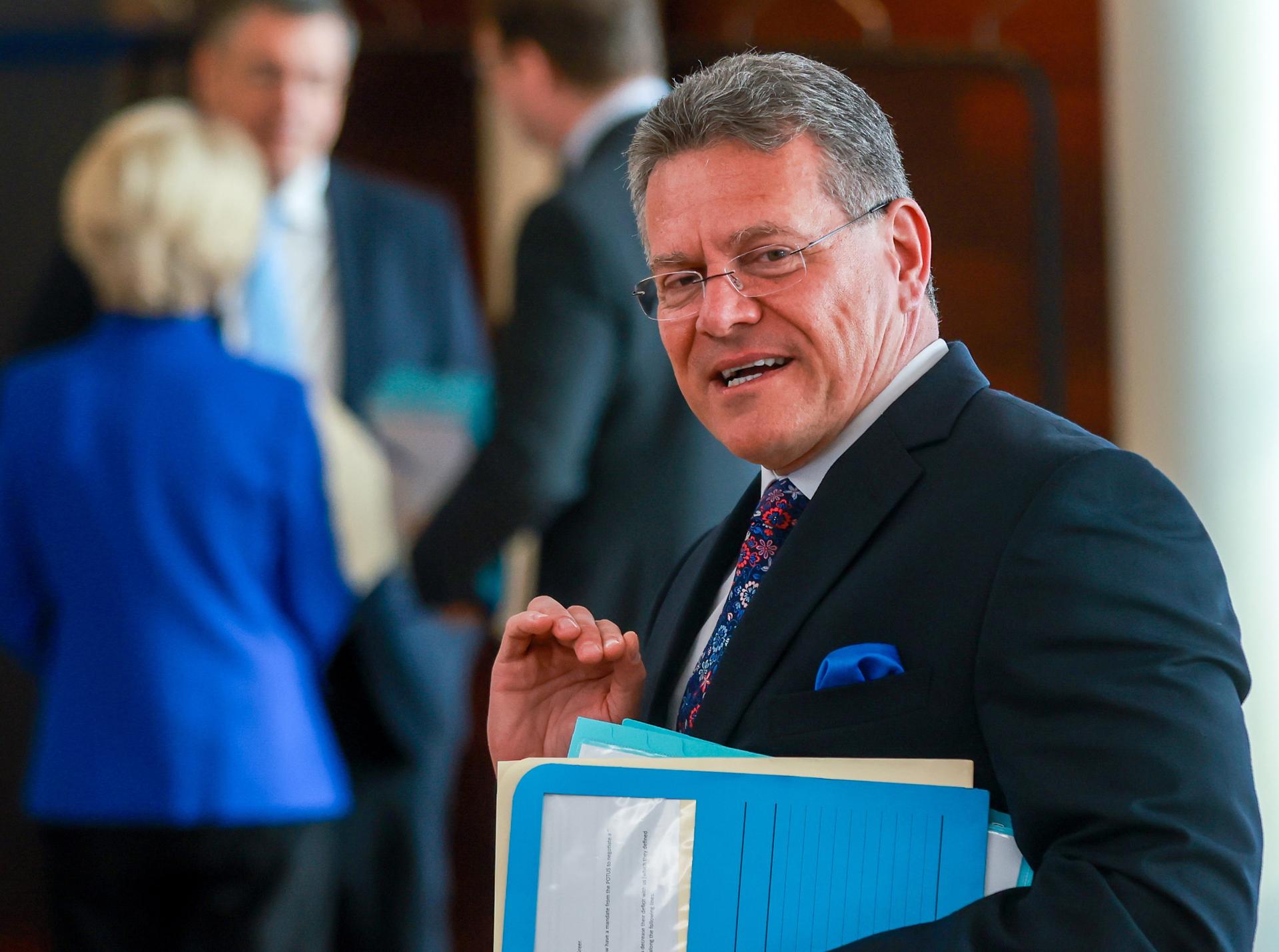 Fotografía de archivo del comisario europeo de Comercio, Maros Sefcovic.
EFE/EPA/OLIVIER HOSLET