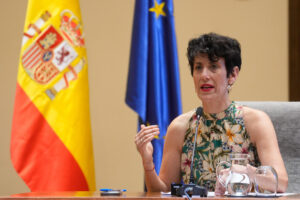 La ministra de Inclusión, Seguridad Social y Migraciones, Elma Saiz, pen una imagen de archivo. EFE/ Borja Sánchez-trillo