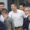 El presidente de Paraguay, Santiago Peña (c), durante un acto público, en Luque (Paraguay). EFE/Juan Pablo Pino