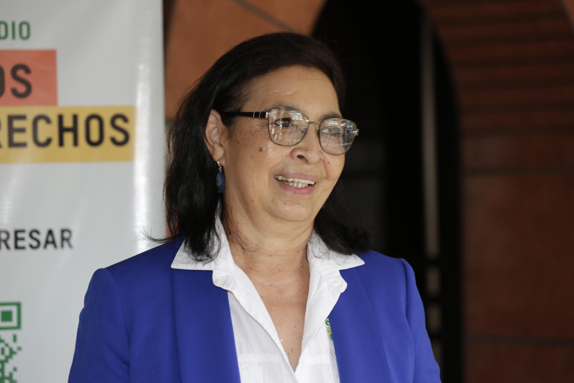 La representante de Oxfam en Honduras, Daisy Ávila, fue captada este jueves, 15 de mayo, durante una entrevista con EFE, en Tegucigalpa (Honduras). EFE/Gustavo Amador