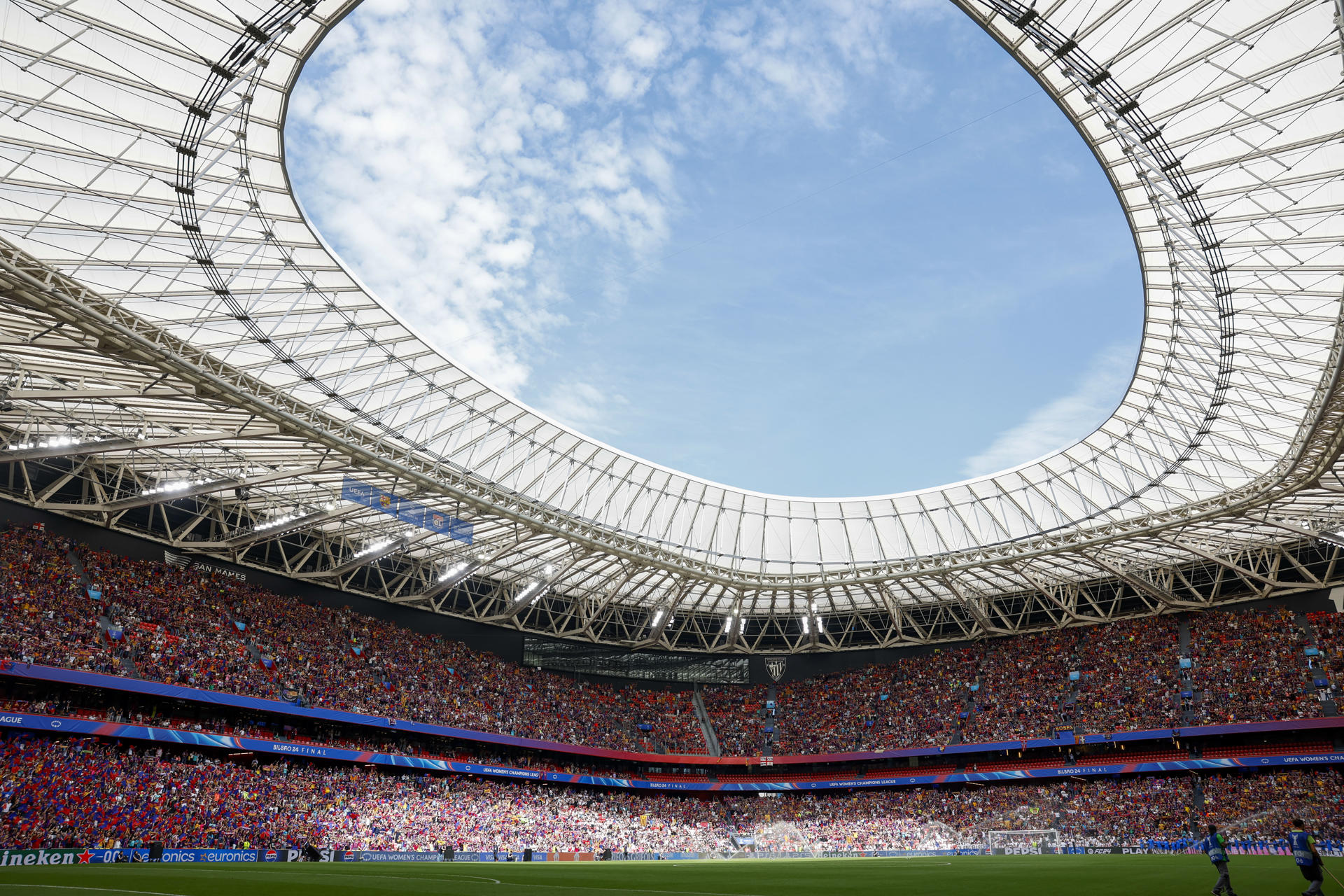 Vista del estadio de San Mamés de Bilbao.EFE/ Archivo/ Miguel Toña