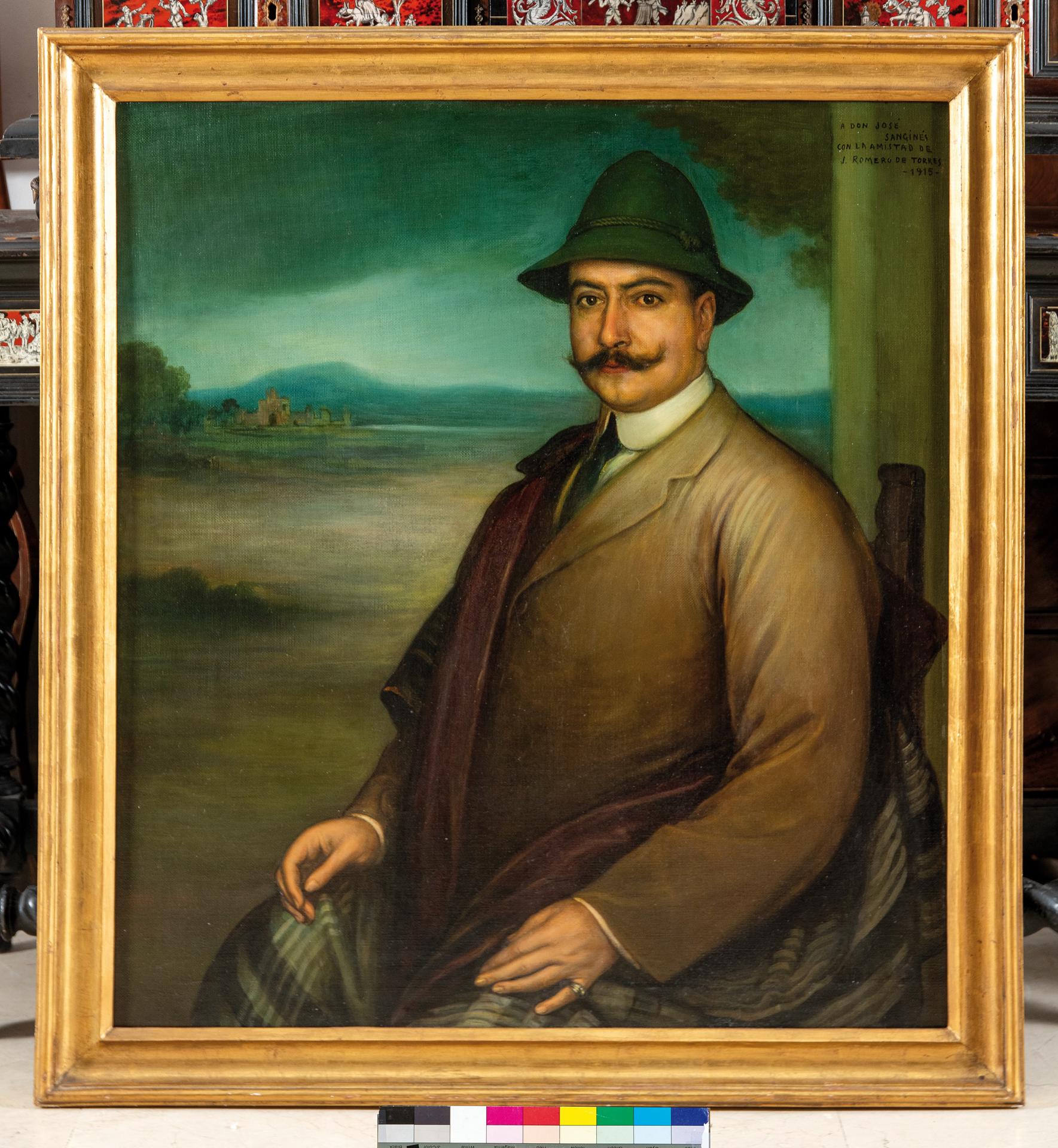 Un retrato realizado por Julio Romero de Torres a su amigo José María Sanginés en 1915 ha sido sacado a subasta en la casa Segre de Madrid por un precio de salida de 35.000 euros.EFE/ Subastas Segre.//SOLO USO EDITORIAL/SOLO DISPONIBLE PARA ILUSTRAR LA NOTICIA QUE ACOMPAÑA (CRÉDITO OBLIGATORIO)//