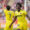 El delantero camerunés del Villarreal, Etta Eyong, tras conseguir el primer gol del equipo castellonense durante el encuentro correspondiente a la jornada 35 de Laliga EA Sports que disputaron Girona y Villarreal en el estadio municipal de Montilivi, en Girona. EFE/David Borrat.