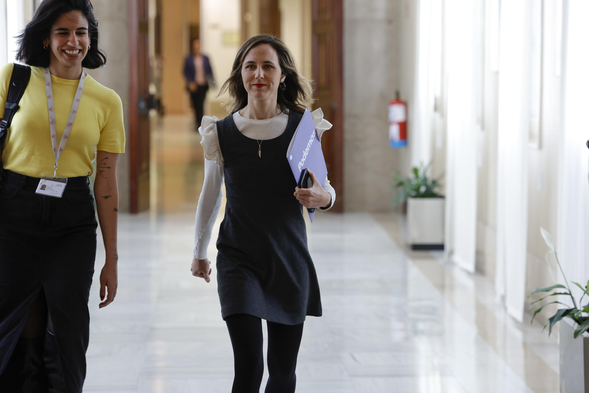 La diputada del Grupo Mixto Ione Belarra a su llegada a la Junta de Portavoces, este martes en el Congreso. EFE/Zipi Aragón