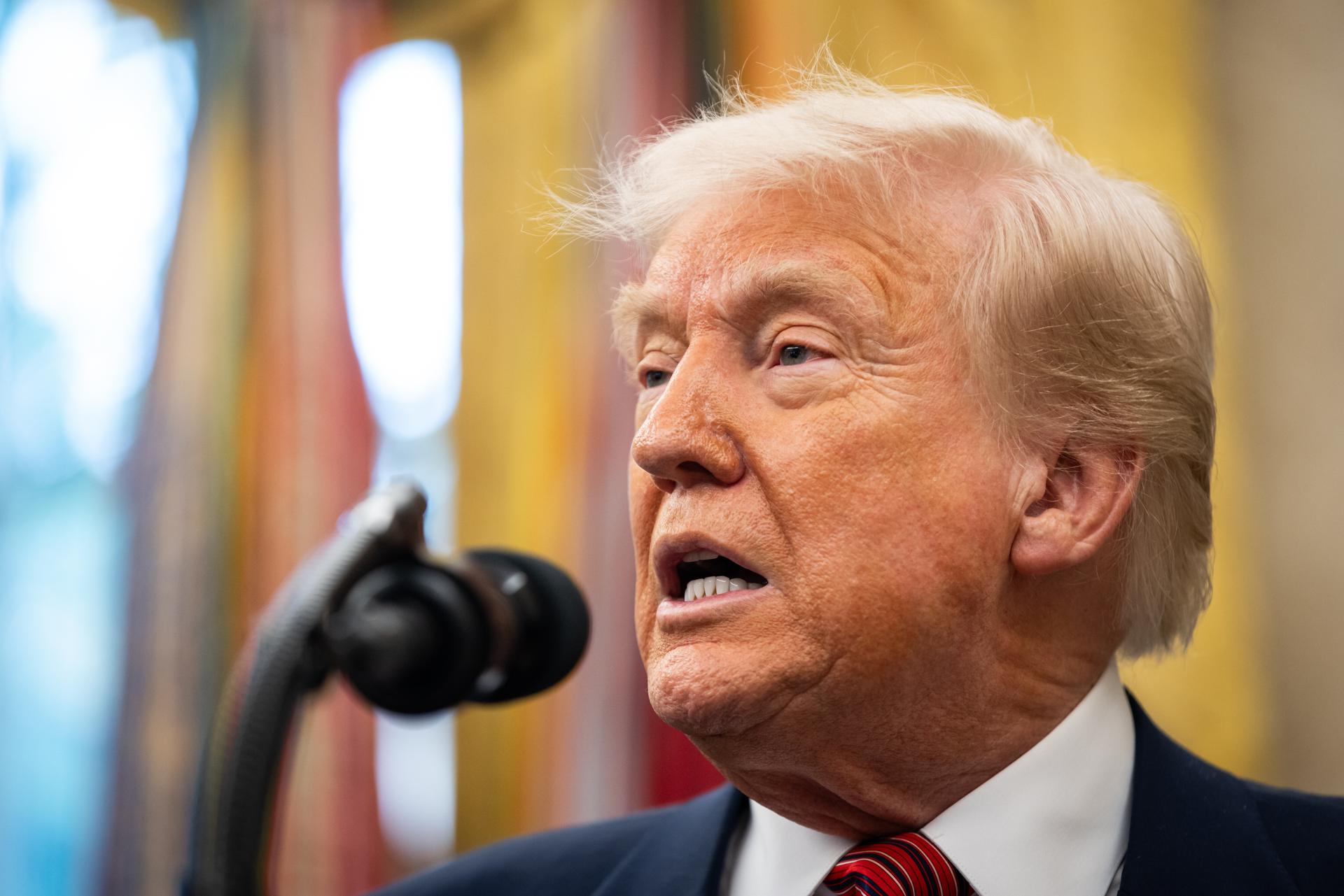El presidente estadounidense, Donald Trump. EFE/SAMUEL CORUM