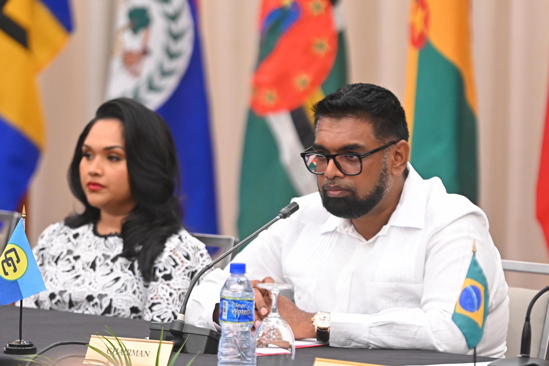 Fotografía de archivo del presidente de Guyana, Irfaan Ali. EFE/ Nazima Raghubir