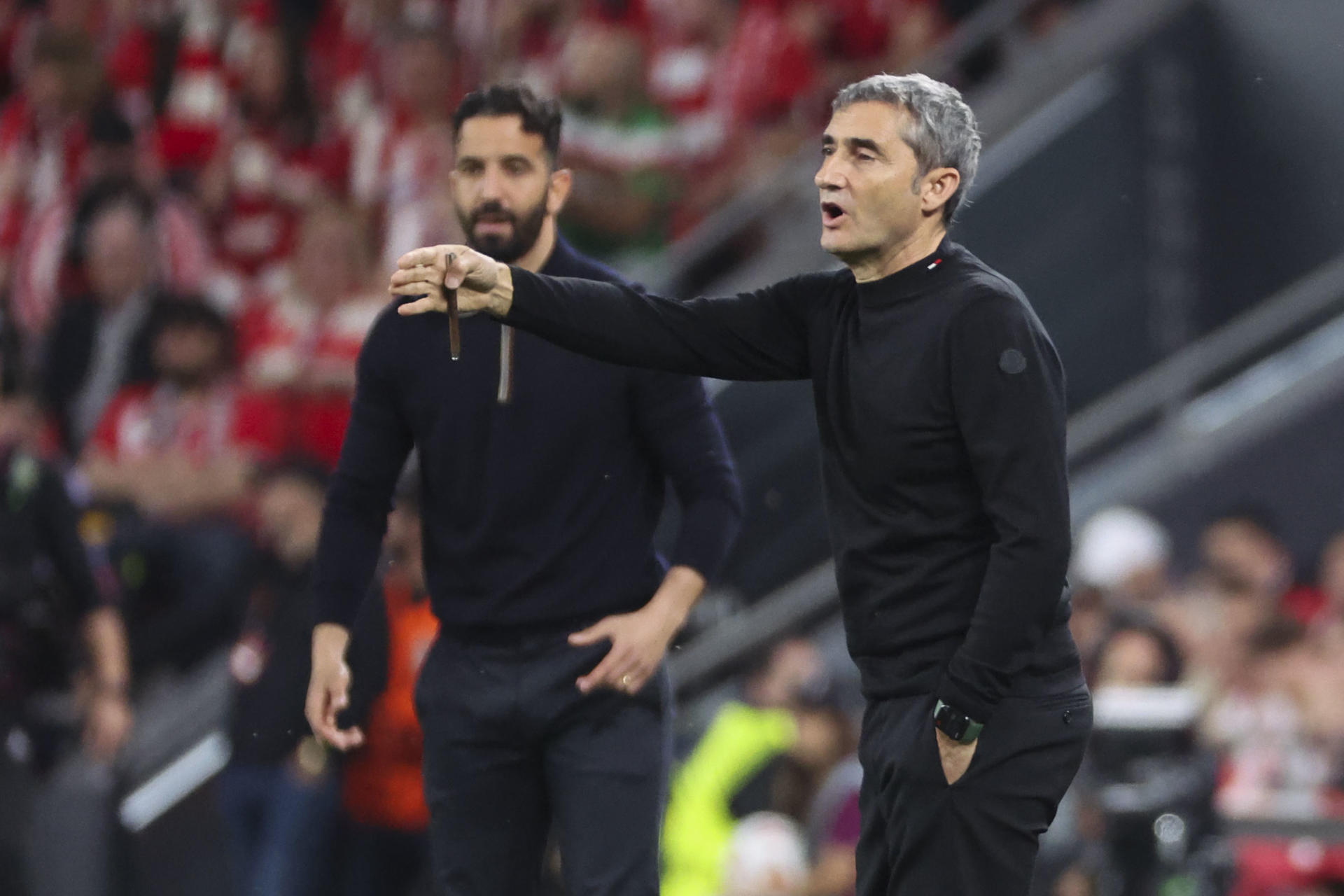 Valverde, durante el encuentro. EFE/Luis Tejido.